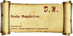 Duda Magdolna névjegykártya